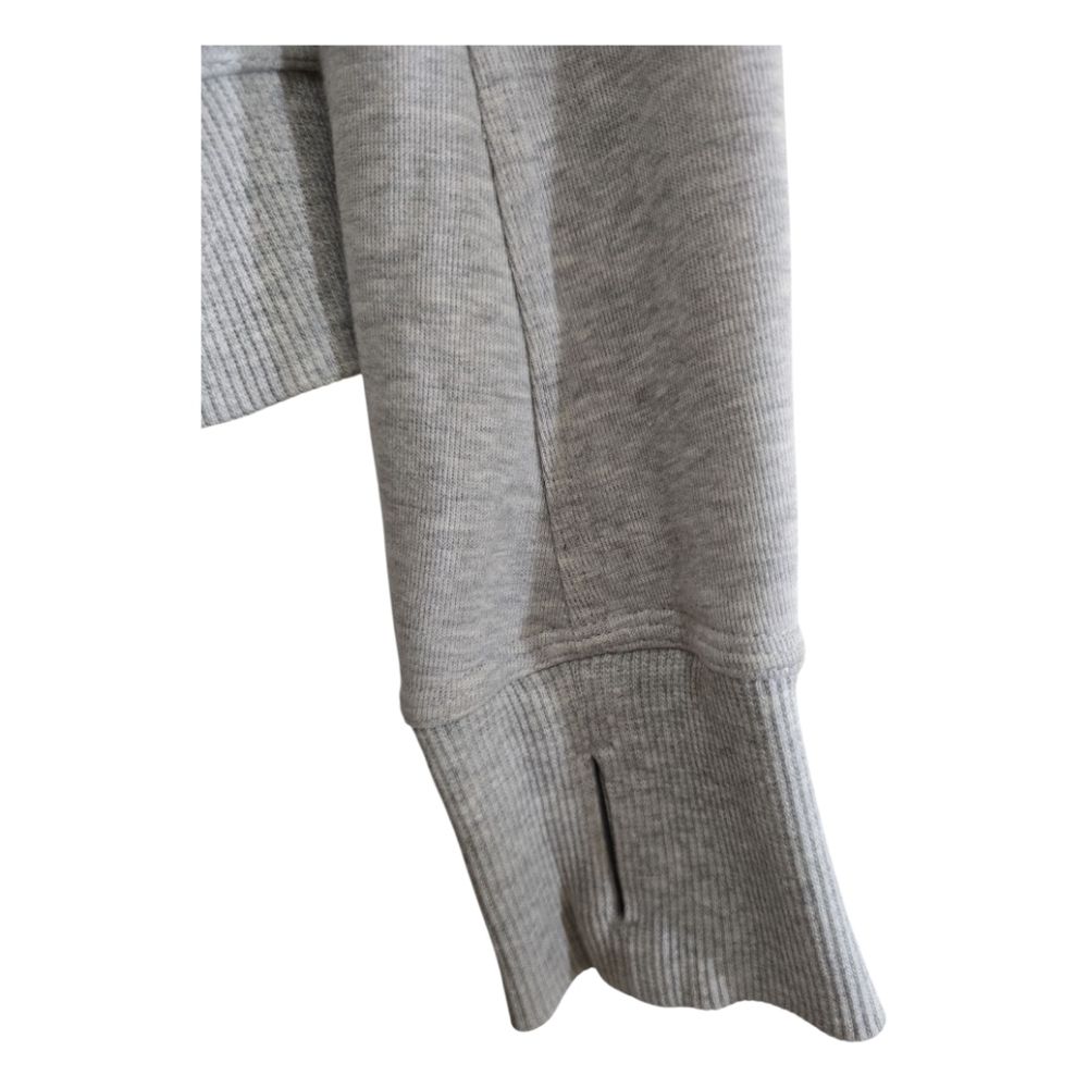 Lululemon Karmacollected Jacket Heathered Light Grey 6 Cotton Fleece - Picture 8 of 12